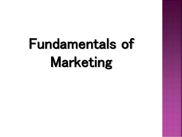 Marketing Fundamentals